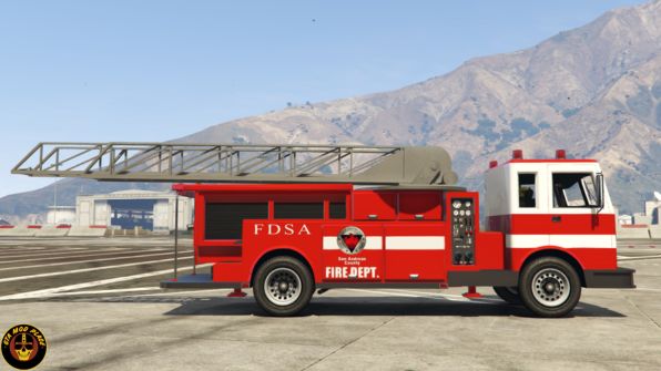 SF Firetruck from GTASA [Add-on/Ladder works/FiveM] v1.0 Mod