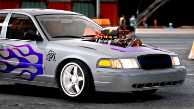 Drag Car 2008 Crown Victoria Mod