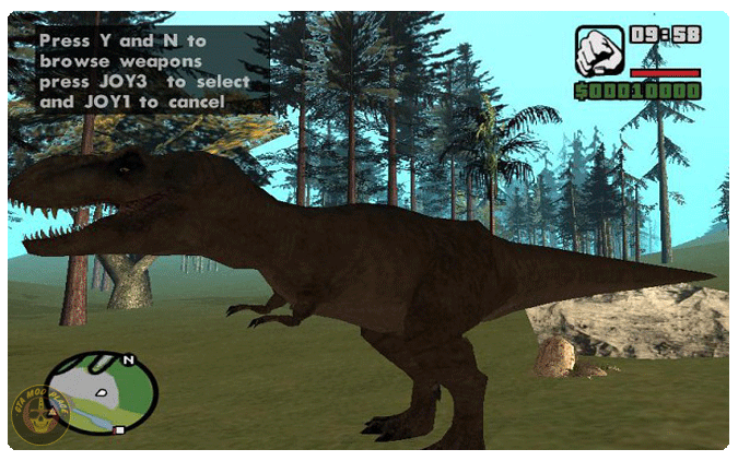 GTA San Andreas Jurassic Park Operation Mod
